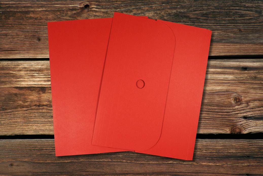 Ordnungsmappen 320x245 mm Intensivrot 320 g/qm